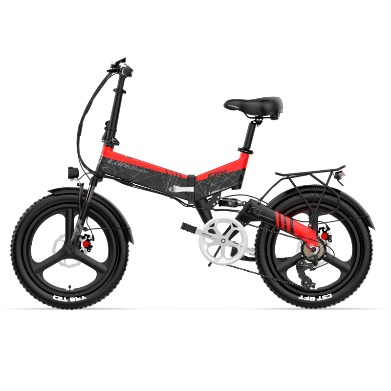 Lankeleisi G650 E-Bike mit schwarzem Rahmen, großem Akku und mountainbike-Design, auf einer asphaltierte Straße fotografiert