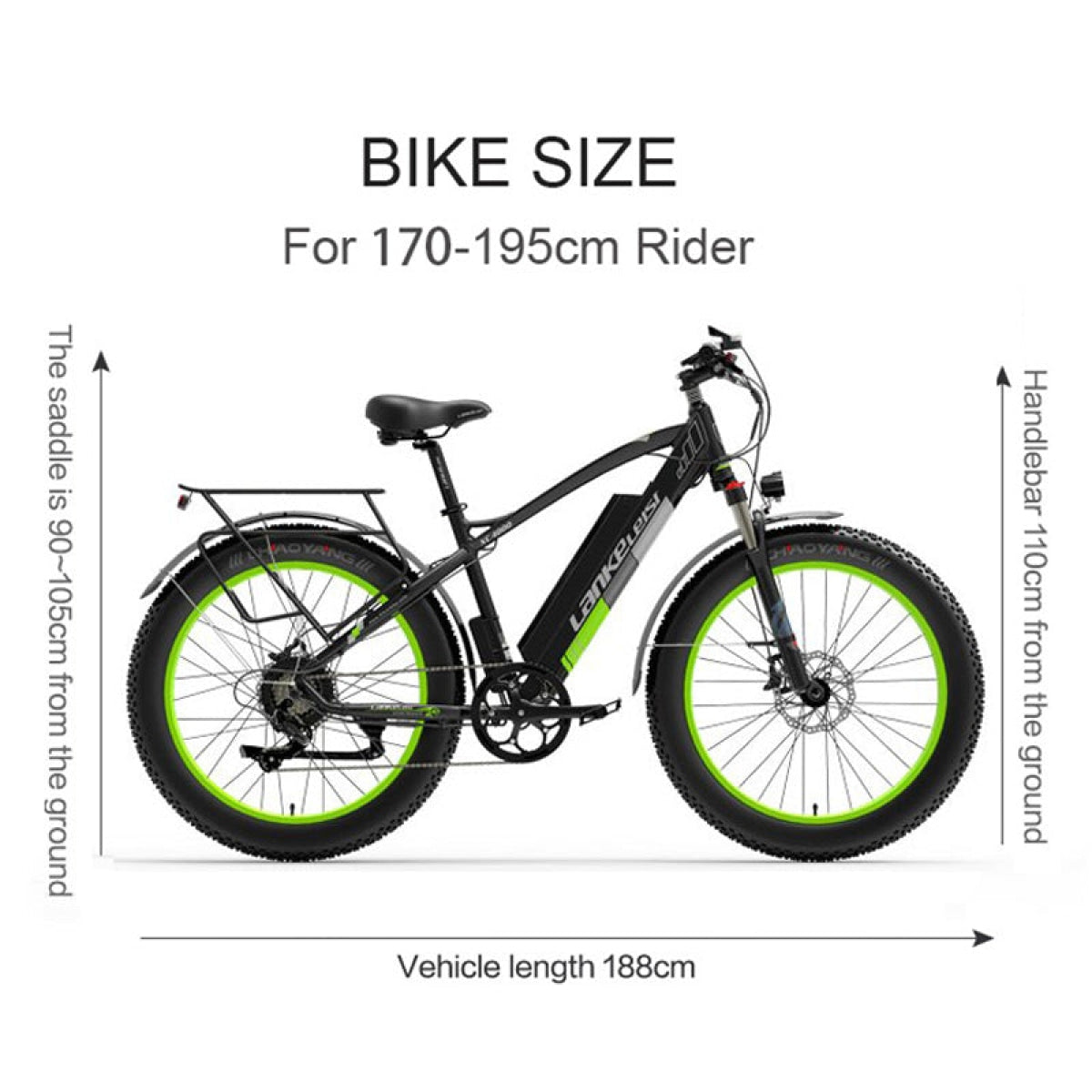 LANKELEISI XC4000 Fatbike E-Mountainbike