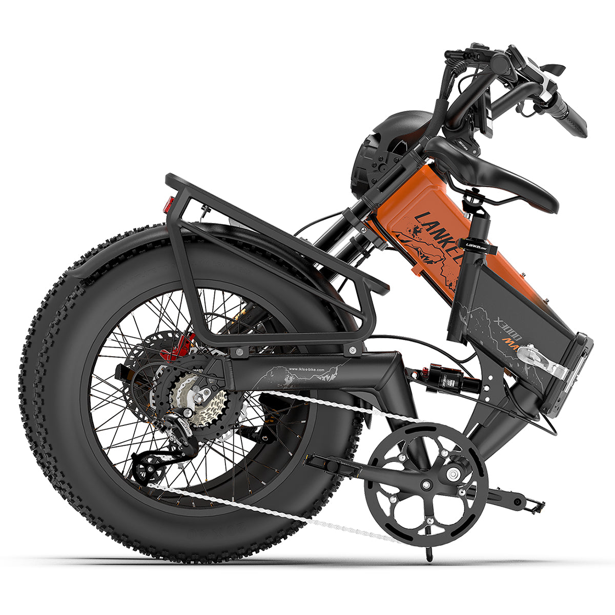 LANKELEISI X3000 MAX Klappbares E-Bike – Orange