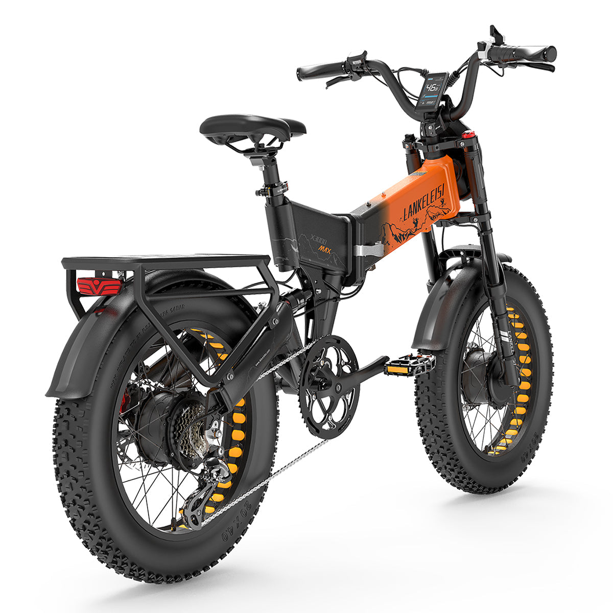 LANKELEISI X3000 MAX Vollgefedertes E-Bike – Orange
