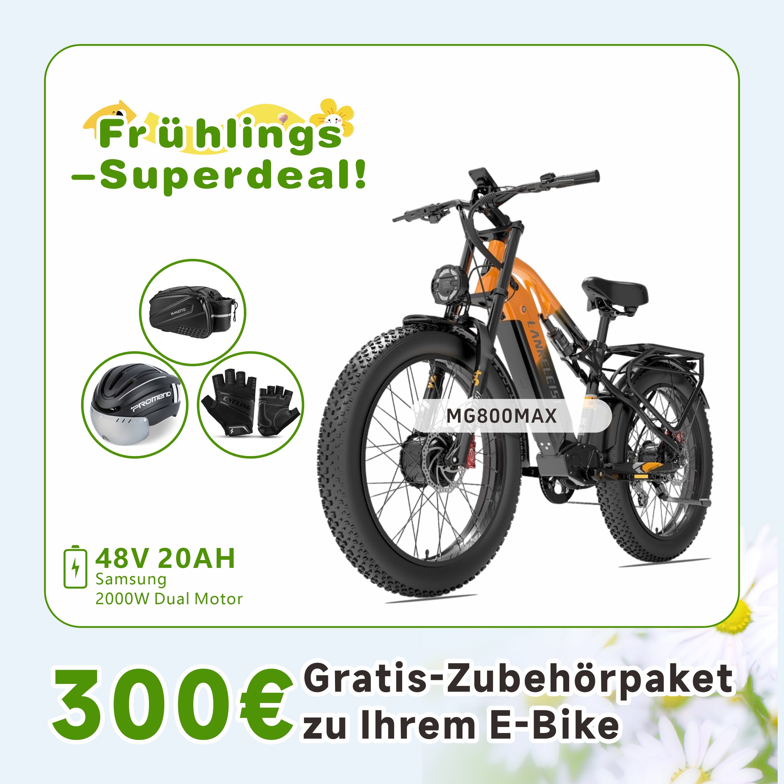 LANKELEISI MG800Max Fatbike E-Mountainbike