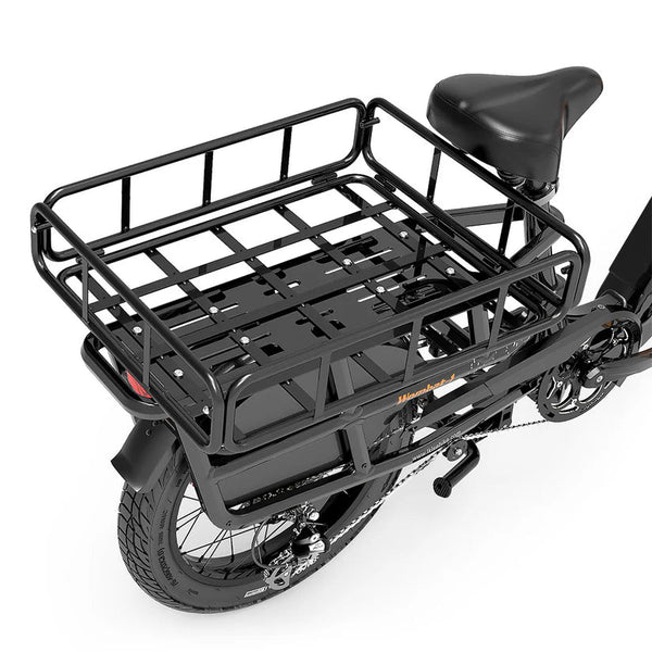 Hinter Gepäckhalter Korb für Lankeleisi Wombat-1, Fahrrad Gepäckträgerkorb, langlebig und robust, seitliche Ansicht