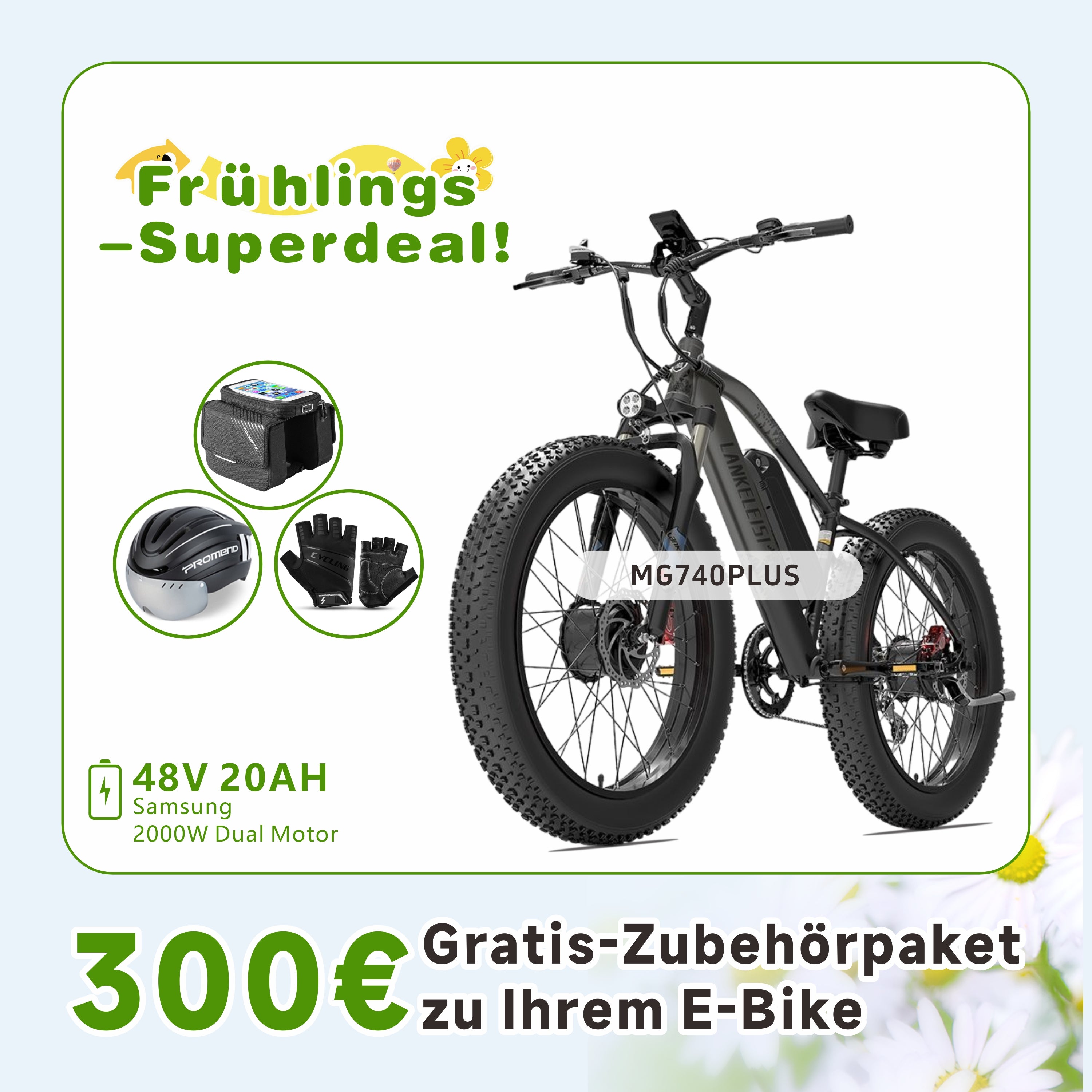 LANKELEISI MG740PLUS E-Mountainbike Fatbike