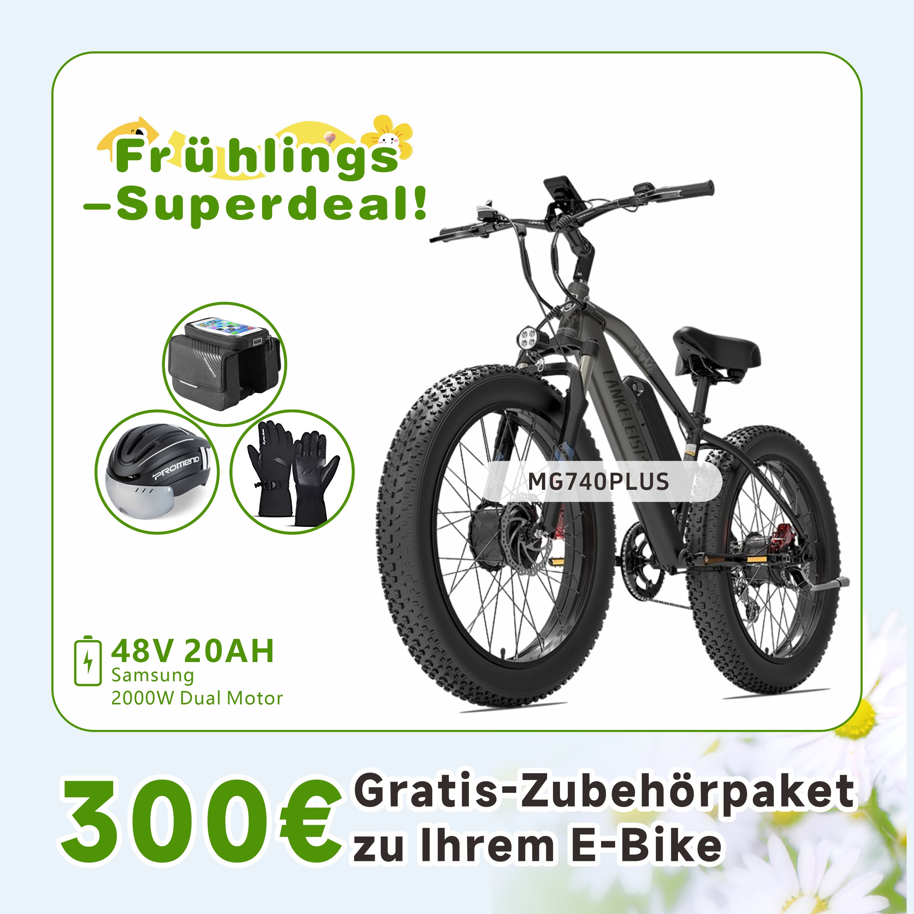 LANKELEISI MG740PLUS E-Mountainbike Fatbike