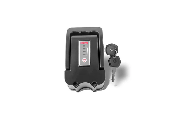 LANKELEISI E-Bike Batterie-Oberabdeckung mit Schloss und Schlüssel, schützt die Akku-Oberschicht vor Staub und Wetter.