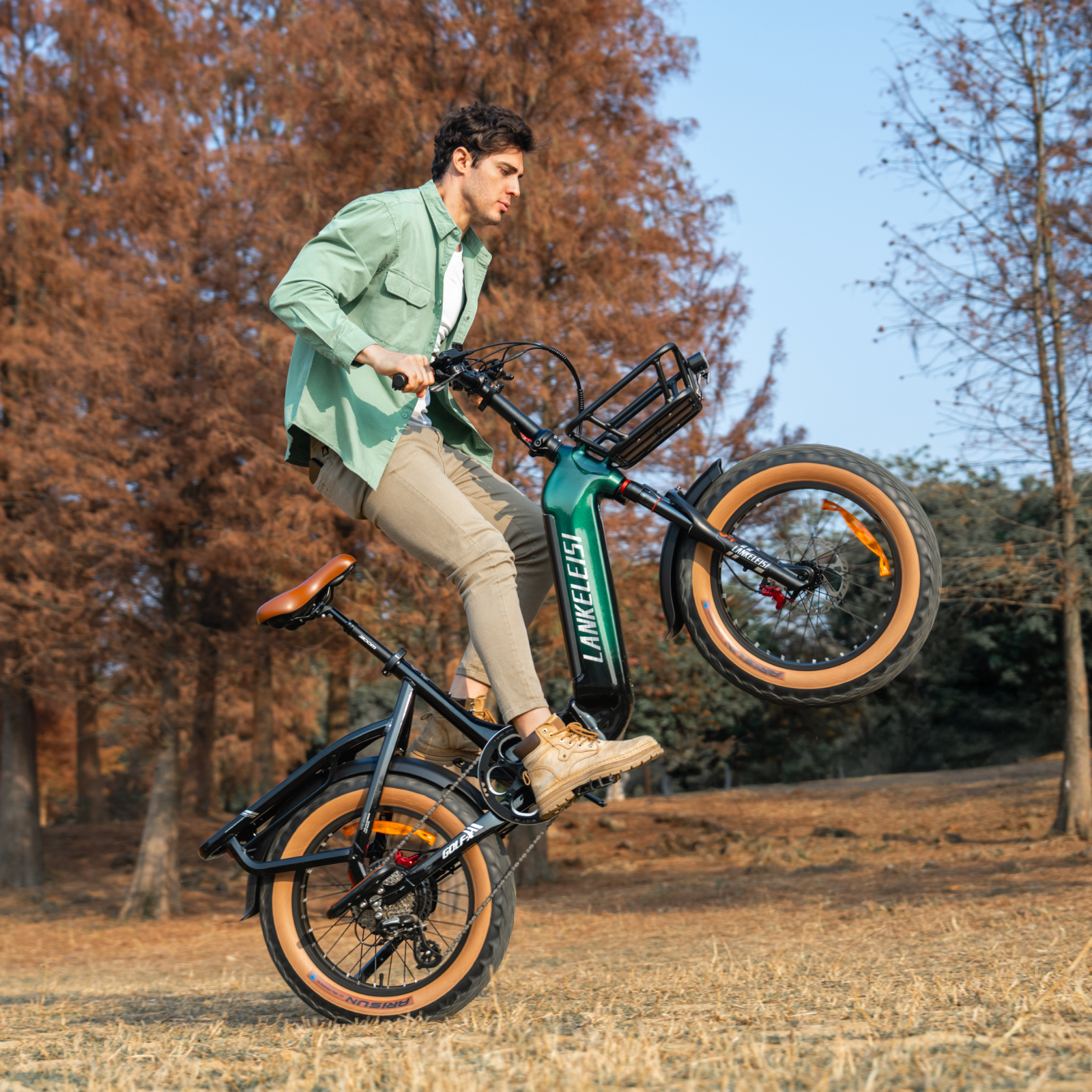 GOLF-X von Lankeleisi, ein schwarzer Mountainbike-Mittelrahmen mit schmalem Rahmen und langlebigem Design, für Offroad-Abenteuer