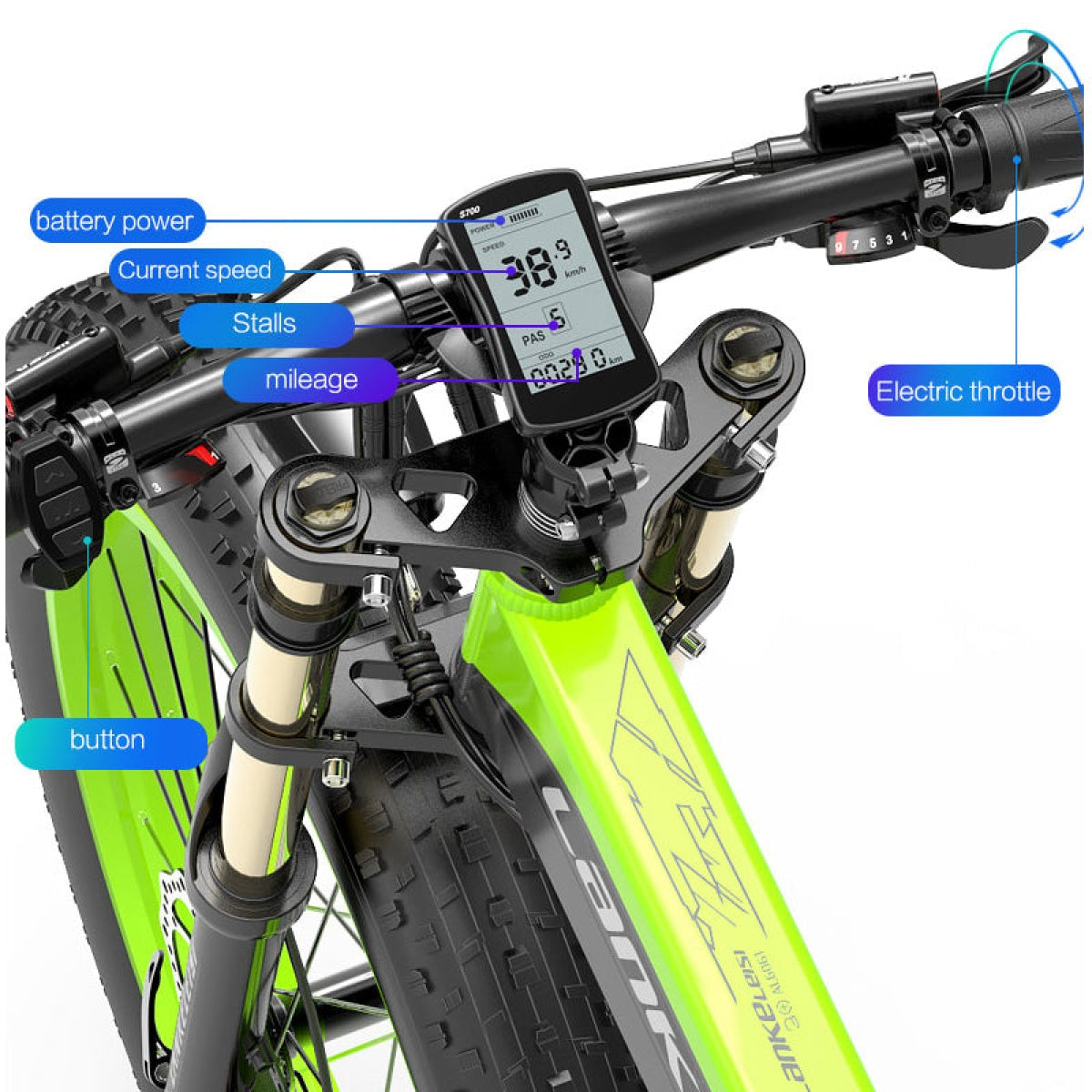 LANKELEISI XT750 PLUS E-Fatbike Klapprad